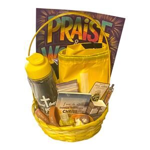 Christian Easter Basket for Tween or Teen – Yellow Faith Gift Set Gender Neutral